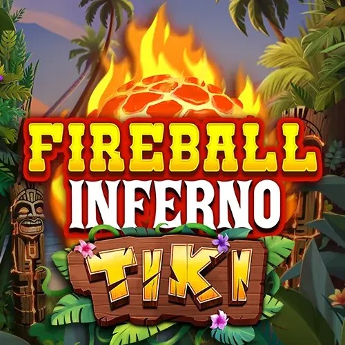 Fireball Inferno Tiki slot logo by NetEnt at Betninja Casino