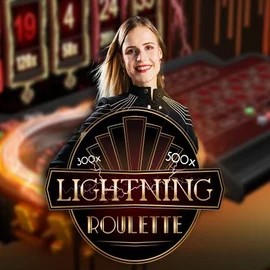 Lightning Roulette slot logo by Evolution at Betninja Casino